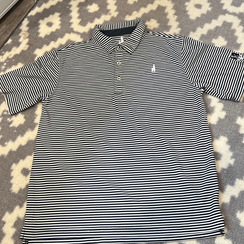 Johnnie O Boys 14 Prep-formance Polo Navy and White